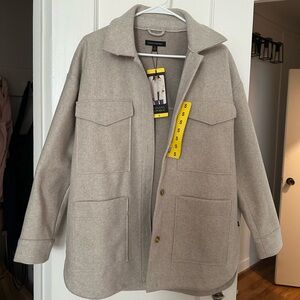 Banana Republic Shirt Jacket, Tan, Size Small